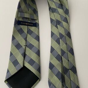 Club Room Checkered Green and Navy Men's Tie